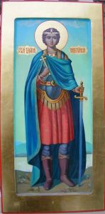 Рукописная икона Валерий Севастийский
