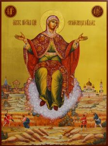 Рукописная икона Спорительница хлебов №6 (Размер 30х40 см)
