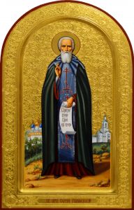 Рукописная икона Сергий Радонежский 46