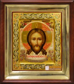 Рукописная икона Спас Нерукотворный с Ангелами №64 