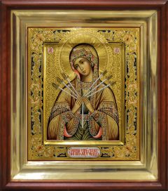 Рукописная икона Умягчение злых сердец 14 (Размер 27х31 см)