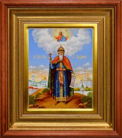Рукописная икона Владимир Равноапостольный №24 (Размер 21х25 см)