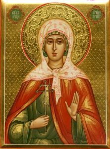 Рукописная икона Ирина Египетская