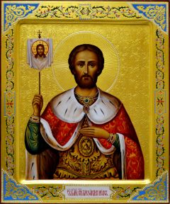 Рукописная икона Александр Невский 7 