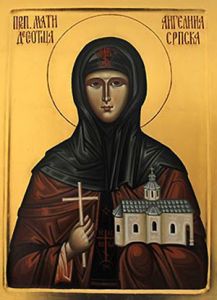 Рукописная икона Ангелина Сербская